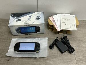 ☆ PSP ☆ プレイステーションポータブル PSP-1000 ブラック 動作品 本体 バッテリー アダプター 箱 説明書 Playstation Portable 6726