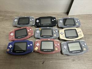 ☆ GBA ☆ ゲームボーイアドバンス 本体 ９台 まとめ売り ジャンク Nintendo GAMEBOY ADVANCE ニンテンドー 任天堂 ブラック ゴールド