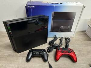 ☆ PS4 ☆ プレイステーション4 CUH-1100 ジェットブラック 動作品 本体 コントローラー 箱 付属 内箱欠品 Playstation4 SONY 7095