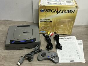 ☆ SS ☆ セガサターン HST-3210 動作品 本体 コントローラー ケーブル 箱 説明書 付属 箱イタミあり SEGA SATURN サターンパッド 3894