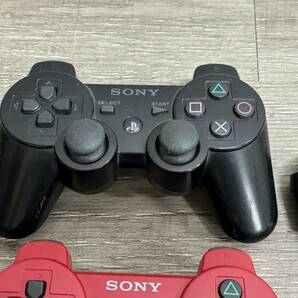 ☆ PS3 ☆ プレイステーション3 コントローラー 2個 まとめ売り 動作品 レッド ブラック デュアルショック3 Playstation3 SONYの画像3