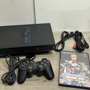 ☆ PS2 ☆ プレイステーション2 SCPH-50000 動作品 本体 コントローラー 付属 Playstation2 デュアルショック2 SONY 6946の画像1