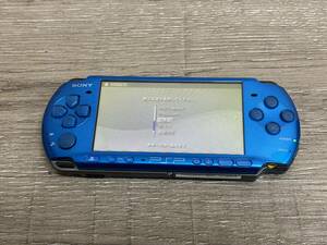 ☆ PSP ☆ プレイステーションポータブル PSP-3000 バイブラントブルー 動作品 本体のみ Playstation Portable バッテリー欠品 0744