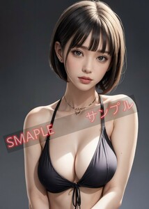 高画質 美女アートポスター かわいい　美人 セクシー　写真 モデル A4サイズ 印刷物 イラスト　A4ポスター　　匿名配送 SS801