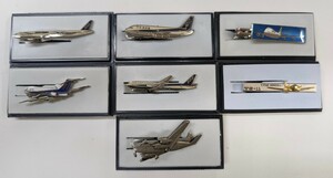 [ unused ] necktie pin 7 point set ANA all day empty B777 B737 etc. bo- wing aircraft airplane necktie pin summarize 