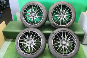 WORK ワーク STEEZ スティーズ 18X7.5J 225/45R18 4本セット 社外 アルミホイール 34838 4X701