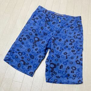 3921☆ VIP ボトムス パンツ ショートパンツ カジュアルパンツ メンズ 46 ブルー 花柄