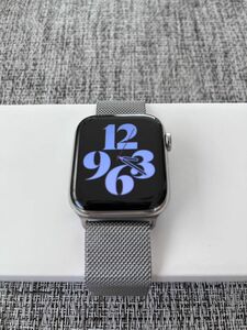 【Apple Watch】Series 6 44mmシルバーステンレススチールケースとシルバーミラネーゼループ M09E3J/A