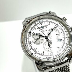 ▽▼稼働品 ZEPPELIN ツェッペリン 100周年記念モデル 7680-1 メンズ腕時計 クロノグラフ ▼▽の画像4