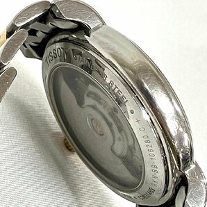 ※※稼動品 TISSOT ティソ C363/463 メンズ腕時計 ステンレス ゴールドメッキ SS×GP 自動巻 裏スケルトン デイト 白文字盤 オートマチックの画像6