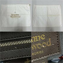 ▽▼Vivineen Westwood ヴィヴィアンウエストウッド ハンド バッグ オーブ 総柄 PVC 茶系 カーキ系▼▽_画像9