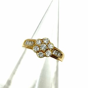 vV Ponte Vecchio PonteVecchio ring K18 diamond 0.87ct ring weight 4.9g diamond flower motif 12 number Vv
