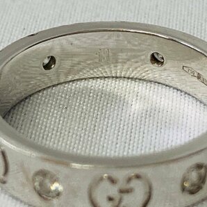 ★GUCCIグッチ アイコンリング ダイヤ付 750/K18 11号 アクセサリー 指輪★の画像5