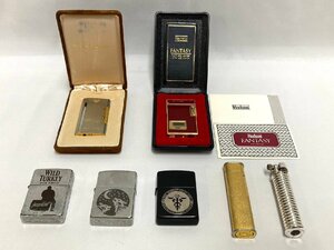 ♪ライター おまとめ 7点 Hadson ハドソン マリオバレンチノ Zippo ジッポ― ガス ローラー式 喫煙グッズ 喫煙具 保存箱付き 着火未確認♪