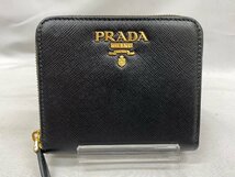 美品◇◇PRADA プラダ 財布 二つ折り財布 カーフレザー サフィアーノ ブラック レディース財布 ◇◇_画像2