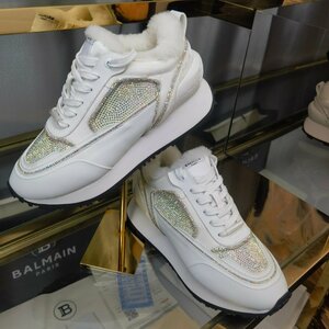 BALMAIN バルマン　レディース　スニーカー　スポーツ　厚底　裏起毛　冬新品　キラキラ　36-41＃　サイズ選択可能　ファッション　zk2264