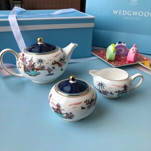 ウェッジウッド wedgwood 　ティーポット　シュガーポット　ミルクポット　3点セット　洋食器 インテリア