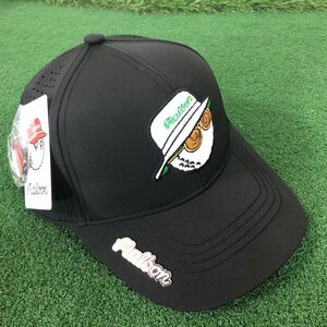 新品 Malbon　マルボン　キャップ ハット　帽子　サンバイザー 男女兼用　ゴルフ　バイザー　ブラック