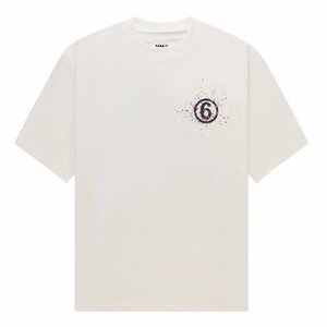 送料無料　マルタンマルジェラ　Maison Margiela　MM6　メンズ　Tシャツ　無地　文字ロゴ　半袖　丸首　1727-46