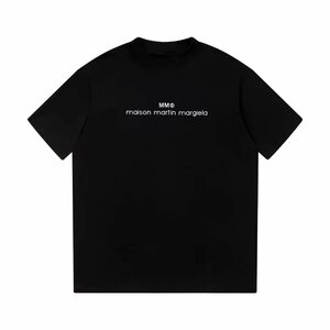 送料無料　マルタンマルジェラ　Maison Margiela　MM6　メンズ　Tシャツ　無地　文字ロゴ　半袖　丸首　1719-48