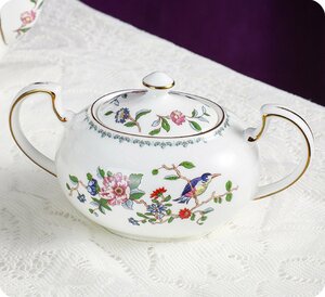 Aynsley エインズレイ　イギリス　洋食器　茶器　花柄　シュガーポット　単品　お祝い　プレゼント　