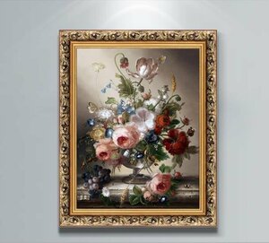 Art hand Auction Oil Painting Still Life Corridor Mural Rose Drawing Room Wall Painting Entrance Decoration Decorative Painting 220, artwork, painting, others