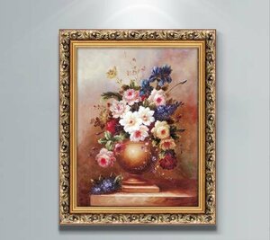Art hand Auction Oil Painting Still Life Corridor Mural Rose Drawing Room Wall Painting Entrance Decoration Decorative Painting 223, painting, oil painting, others