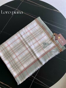 Loro Piana　ロロピアーナ　レディース　マフラー　ストール　スカーフ　カシミア100％　90*200cm　秋新品　チャック柄　1819