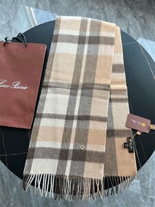 Loro Piana　ロロピアーナ　メンズ　マフラー　ウール　ストール カジュアル　チェック柄　新品　2182