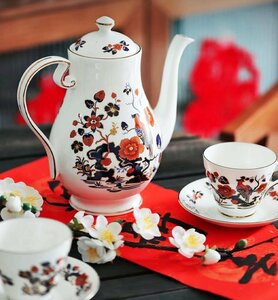 Aynsley エインズレイ　イギリス　洋食器　茶器　コーヒーポット　鳥柄　花柄　お祝い　プレゼント　