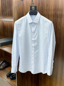 送料無料　Brunello Cucinelli　ブルネロクチネリ ワイシャツ　シャツ　ストライプ　ビジネス　長袖　メンズ　新品　1182-39