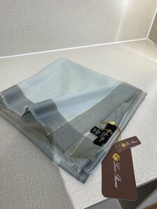 新品　Loro Piana イタリア　ロロピアーナ　マフラー　ストール　 やわらかい カシミア100％　タグと箱付き　785