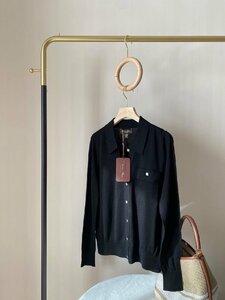 ロロピアーナ Loro Piana イタリア製　カシミア　トップス　上着　カーディガン　ブラック　L