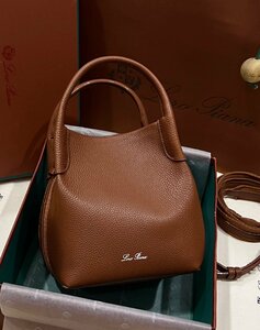 Loro Piana イタリア　ロロピアーナ　ハンドバッグ　レザー　2way　斜め掛け　本革　バケツバッグ　1686