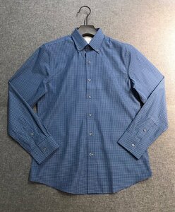 Brunello Cucinelli　ブルネロクチネリ シャツ　チェックシャツ　長袖　コットン　メンズ　　カジュアル　ブルー　0931-XL
