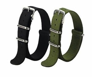  clock * wristwatch smart watch * nylon belt NATO type * width 20mm* black or Army green * free shipping 