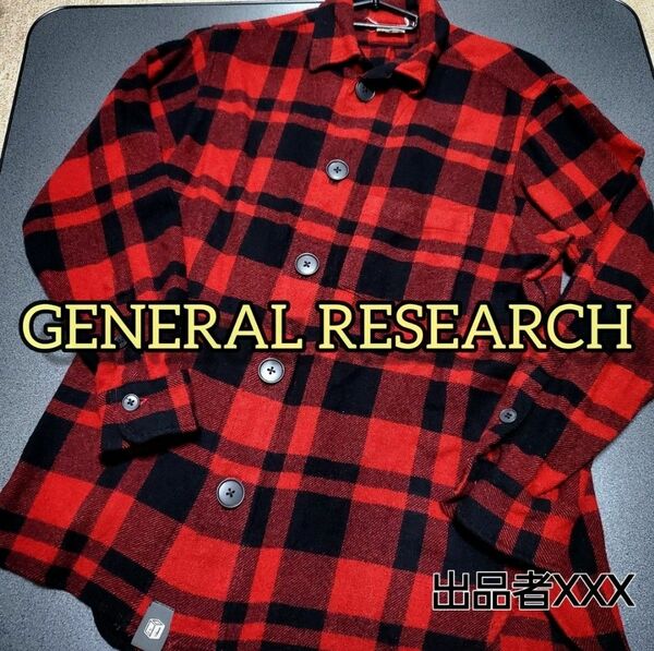 ジェネラルリサーチ GENERAL RESEARCH レッド ネルシャツ シャツ チェック チェックシャツ シャツジャケット
