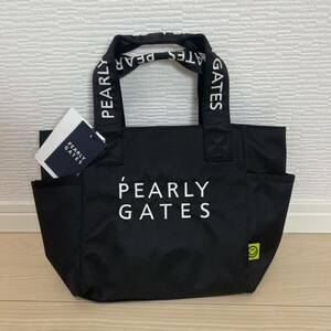 正規品新品 限定色 パーリーゲイツ カートバッグ ラウンドバッグ トートバッグ ブラック リミテッドPEARLY GATES 