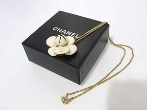 1 иен CHANEL Chanel колье черепаха задний узор 02P здесь Mark слоновая кость Gold цвет женский аксессуары 