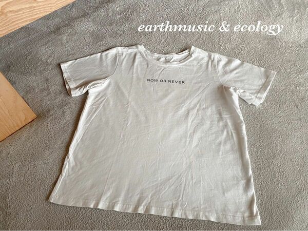 earth music &ecology 半袖Tシャツ白　ホワイトフリーサイズ