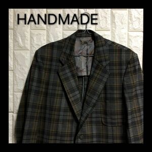 【一点物　古着】HANDMADE JACKET チェック柄 テーラードジャケット