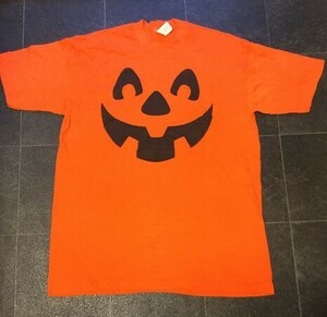 ★ビンテージ　モンスター　オレンジｘブラック　ハロウィン　Tシャツ　USA製L