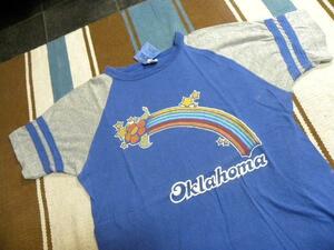 ★ビンテージ1970s OKLAHOMAベースボールＴシャツARTEX M