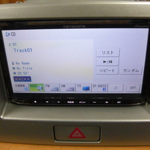 動作OK MRワゴン MF22S ポン付 パイオニア MRZ07 メモリーナビ SD Bluetooth USB CD DVD TV 地デジ対応 ワンセグ 社外品 オーディオパネルの画像4
