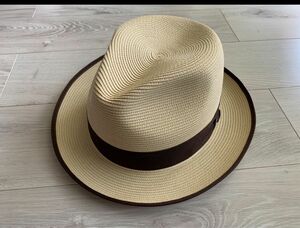 美品 Stetson ステットソン 麦わら帽子 ストローハット 60 7 1/2