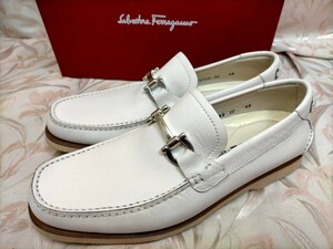 　Salvatore　Ferragamo　サルヴァトーレ　フェラガモ　ローファー　26.5cm　EE　白　ホワイト　UR23182/