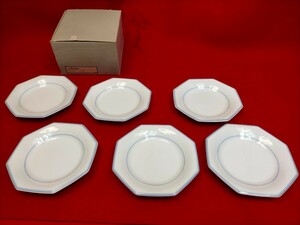 Noritake　ノリタケ　八角形　小皿　6枚セット　径13.5cm　未使用品　/