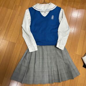 7 0 コスプレ衣装 夏 制服 上下セット 半袖 長袖 ブラウス 夏スカート ニットベスト セーター 聖マリアの画像3