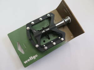 No.38　未使用保管品　wellgo ウェルゴ　125-00045　超軽量　アルミペダル　ブラック