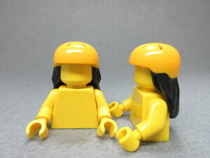 LEGO★311 正規品 髪の毛付き ヘルメット 2個 同梱可能 レゴ シティ タウン 男 女 子供 女の子 男の子 ヘアー カツラ 被り物 髪 帽子 